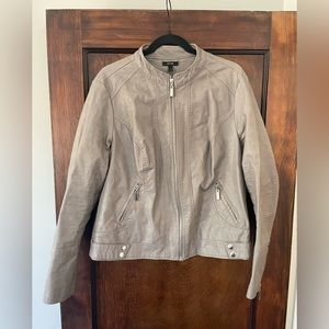 Faux leather moto jacket